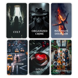 soulme True Crime Clues Oracle Cards, Conspiracy and Investigation Oracle Deck, 80 Clue Cards for Beginners