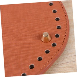 Gadpiparty 1PC Oval PU Leather Bottom Shaper Pad for DIY Handcrafted Bags Durable Brown Base for Crochet Tote Accessories