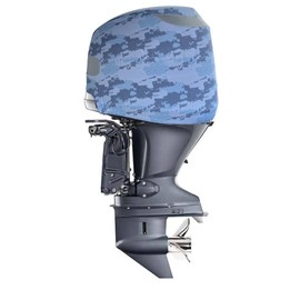 OUTERENVY Blue Digital Camo Outboard Motor Cover for Yamaha F115 [Pre-2014] (Rear Vents) | Made in USA to Stay on While You Run! | 117E