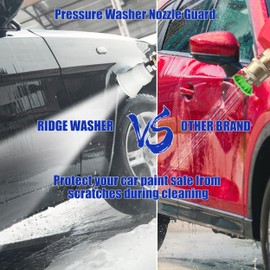 RIDGE WASHER Pressure Washer Nozzle Guard, Power Washer Nozzle Tips with Protector Holder, 5 Pressure Washing Tips with 1/4" Quick Connect, Orifice 2.5