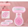 Heatunk Compact 3-Blade Mini Travel Razor Kit for Women -