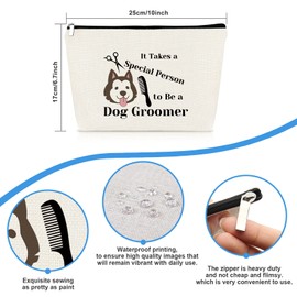 Dog Groomer Gift Pet Groomer Gift Makeup Bag Pet Grooming Cosmetic Bag Dog Hairdresser Hair Stylist Gift Dog Groomer Appreciation Thank You Gift Birthday Christmas Graduation Gifts for Dog Owner Lover