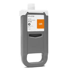 KSUMEI PFI-2700 Ink Cartridge Pigment Ink Tank PFI2700 Compatible for Canon ImagePROGRAF PRO-2600 PRO-4600 PRO-6600 GP-2000 GP-4000 GP-4600S GP-6600s Printers (700ml, Orange)