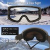 Ski Goggles (5. Grey Frame, Full Lens Mirrored Silver)