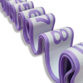 2pcs 12 Loop Fabric Resistance Bands for Women, Long Stretch Bands for Exercise, Pilates Bands Resistance for Legs, Elastic Fitness Band for Stretching, Yoga, Flexibility and Home Workout
