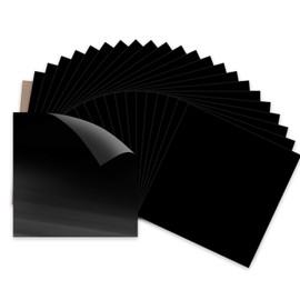 HTVRONT Black HTV Heat Transfer Vinyl Bundle: 24 Pack 12"x12" Black Iron on Vinyl Sheets for T-Shirt (1 Teflon Sheet Included), Black PU HTV Vinyl Easy to Cut & Weed for Heat Vinyl Design