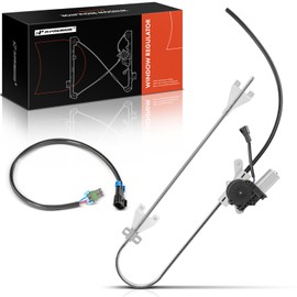 A-Premium Front Left Driver Side Power Window Regulator with 2-Pin Plug Motor Compatible with Kenworth T700 2011-2015, T2000 2003-2011 & Peterbilt 387 2006-2010, 587 2011