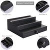 Black Wooden Cologne Organizer for Men - 3 Tier Wooden