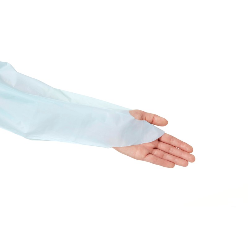 PrimeOn Impervious Medical Gown with Thumb Loops, Regular, Pack of