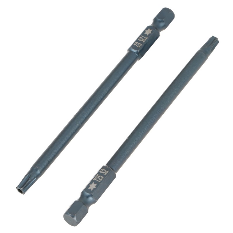 10 pcs 100mm 1/4" Hex Shank T25 Magnetic Security Star