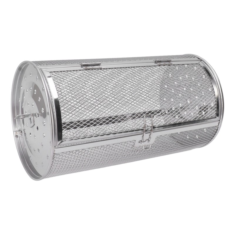 Rolling Grilling Basket Stainless Steel Grill Cage Round Stainless Steel