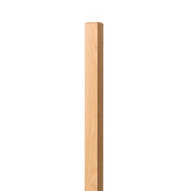 Blank Newel 3" Solid Chamfered Top Modern Design 4000 (Red Oak, 60")