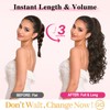 Long Curly Wavy Claw Clip Ponytail Extension,24" Chocolate Brown