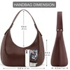 NIUEIMEE ZHOU Crescent Shoulder Bags for Women Vegan Leather Hobo