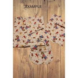 MT PEAK FABRIC Handmade Blanket, Burp Rag/ Security Blanket, and Bib Lady Bugs Navy