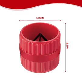 Apvok Pipe and Tubing Reamer Inner-Outer Copper Reamer Pipe Deburring Tool Alloy Steel Tubing Chamfer Tool for PVC/Ppr/Copper/Brass/Aluminum Tubes (Red)