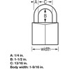 Master Lock Padlock, Covered Aluminum Lock, 1-9/16 in. Wide, Black,