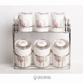 Golden Bell Ice Cream Condiment Container 2 Tier 6P / 골든벨 아이스크림 양념통 2단 6P