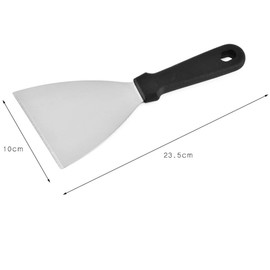 Stainless Steel Triangular Spatula,Slant Edge Grill Scrape r Western Cuisine Spatula Blade Cooking Utensils Short Handle Triangular Pasty (as Shown)