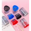 4 PCs Pencil Sharperner with Container Dual Holes (8mm, 12mm)-