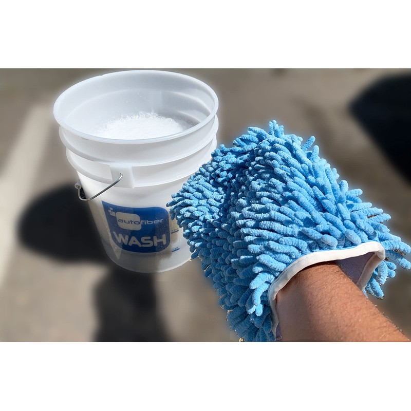 Autofiber Zero Cuff Microfiber Black Wash Mitt - Pack of