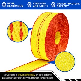 OXXTRIC Heavy Duty 2" x 12' Car Hauler Tie Down Straps with Double J Hooks - 8 Pack 7,700 LB Break Strength, Over The Wheel Ratchet Straps for Trailers, Trucks, UTV and Vehicles