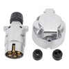 Trailer Plug Socket Kit Aluminum Alloy DC12V 7 Pin Plug