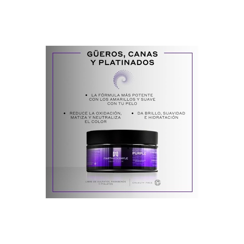 Martha Debayle Mascarilla Platinum Purple 200ml
