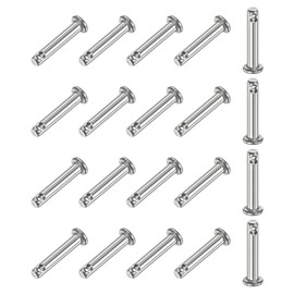 M METERXITY 20-Pack Single Hole Clevis Pins, M4 x 20mm 304 Stainless Steel Flat Head Clevis Pins for Mechanical Linkage/Fixed Parts/Ship Rigging, Link Hinge Pin Reusable