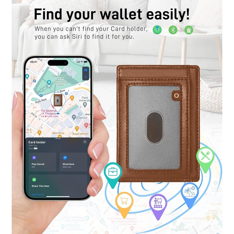 Kauzzet Luxury Smart Wallet Credit Card & ID Holder, Compatible