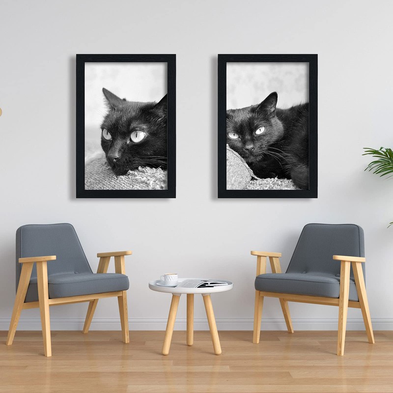 VCK 20x30 Poster Frame - Black, Textured Wood Picture Frames
