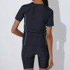 Fila 3132035 Women's Tankini Set, Short Sleeve, Full Zip Tankini