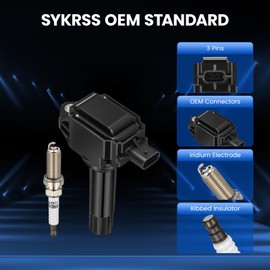SYKRSS 4-Pack UF724 Ignition Coils Compatible with Subaru Forester Impreza BRZ Legacy Outback XV Crosstrek 2013-2014, Compatible with Scion FR-S, 2.0L 2.5L H4- Replaces 49131 C974