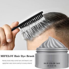 Temporäre Haarfärbecreme für Männer und Frauen, Sofort-Frisurwachs für Cosplay, sofortige Haarfarbe zum Färben der Haare, Haarfarbe Wachs, Grau