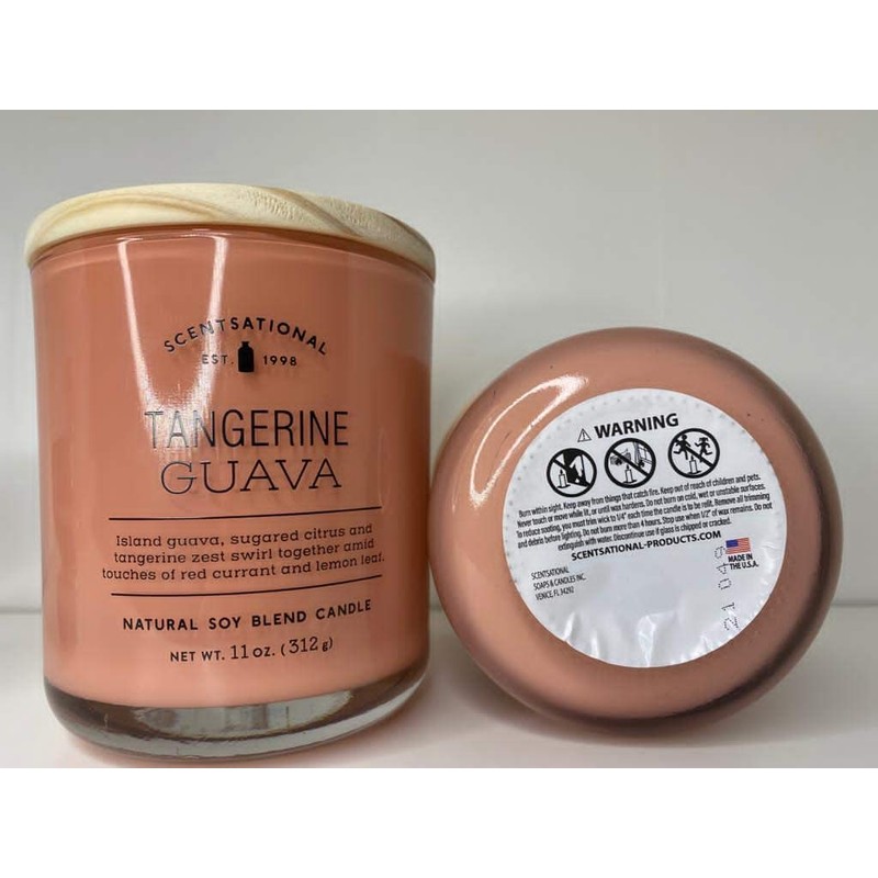 Scentsational Guava Natural Soy Blend Candle 110z | Hand Poured