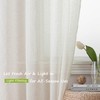 Simplebrand Natural Linen Textured Sheer Curtains 63 Inch Length 2