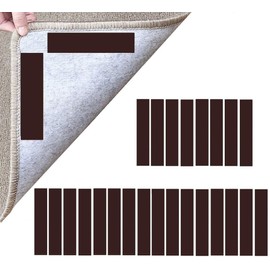 Rug Gripper Carpet Gripper Pack of 24 Non-Slip Rug Grip Pads Anti-Slip Rug Grippers to keep Rugs Securely in Place. Rug Grip Strips for Hardwood Floor, Laminate Floor, Tiled Floor, Doormats, Bathmats.