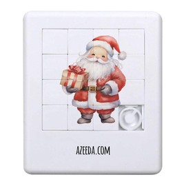 Azeeda 'Cute Christmas Santa with Gift' Sliding Puzzle (PZ00026213)