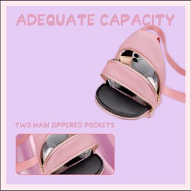 Fanny Pack Birthday Gifts for 8 9 10 11 12 13 14 Year Old Girl, Small Initial Sling Belt Bag Crossbody Bags for Girls Women Pink A