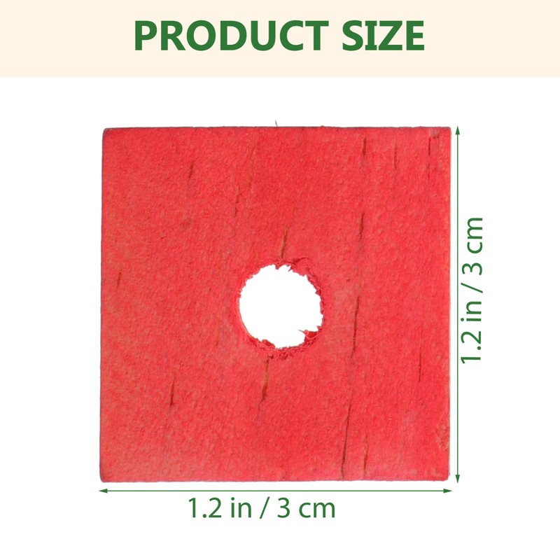 SEWACC 100pcs Parrot Wooden Chewing Toys, Bird Toy Wood Blocks,