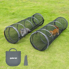 Cat Furniture Tent for Indoor and Outdoor Playpen Portable Cat Tunnels, Outdoor Kennel Outdoor Cat Enclosure,Portable Catio Outdoor Cat Tent Cat Tunnels for Indoor Cats & Small Animals （2 Tunnels