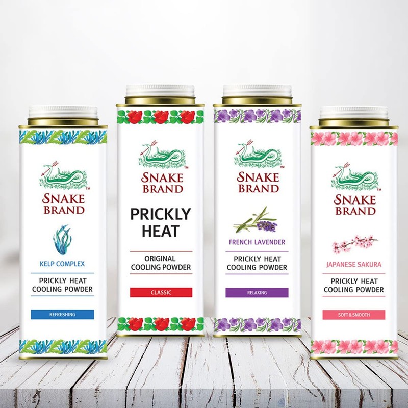 Snake Brand Prickly Heat Cooling Powder for Everyday Use -