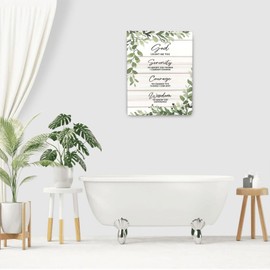 Viorise Serenity Prayer Wall Art Christian Bible Verse Wall Decor Religious Scripture Canvas Pictures Painting Artwork Decoration for Bathroom Bedroom Living room Office 16"x20"