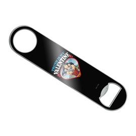 Wonder Woman Truth is my Valentine Stainless Steel Vinyl Covered Flat Bartender Speed Bar Bottle Opener