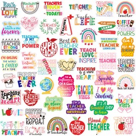 Teacher Stickers Vinyl Waterproof Teacher Appreciation Gifts for Laptop Water Bottle Back to School Supplies 100Pcs