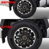 4 PCS Black Wheel Center Caps 3-5/16 Inch Tri-Color Hub