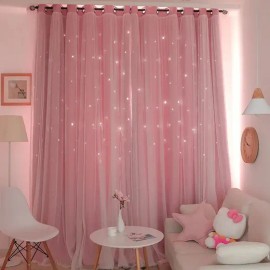 Cortina Blackout Star De 132 X 214 Cm Para Dormitorio Y Sala