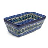 Polish Pottery Baker - Loaf Dish - Peacock Feather