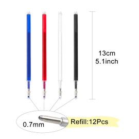 Powertool Erasable Pen Refills Erasable Ink 0.7mm Black (Pack of 9)
