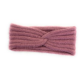 Women's Girls' Winter Warm Knitted Headband Knot Knit Woolly Head Ear Warmer Wrap Sweatband UK (Dusty Pink)
